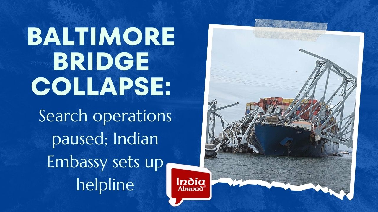 Baltimore Bridge collapse: Search operations paused; Indian Embassy sets up helpline